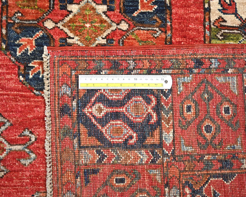 4x6 Red Ersari Afghan Hand Knotted Veg Dye Wool Area Rug