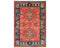 5x7 Red Blue Ersari Afghan Hand Knotted Veg Dye Wool Area Rug