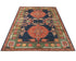 Alfombra afgana Ersari de lana teñida con vegetales, anudada a mano, de 5 x 7 pulgadas, color azul y verde