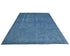 8x10 Blue Chobi Over Dye Afghan Hand Knotted Floral High Low Wool Area Rug