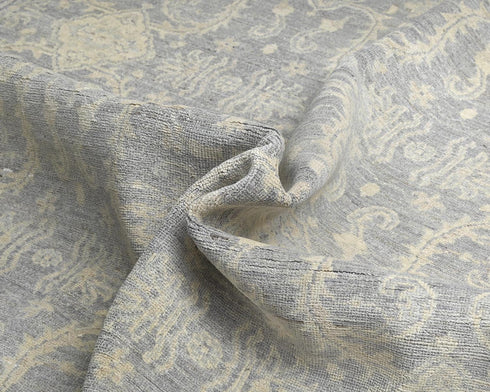 12x15 Zeigler Gray Afghan Hand Knotted Wool Area Rug