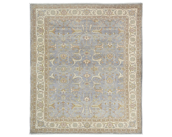 8x10 Zeigler Gray Afghan Hand Knotted Wool Area Rug