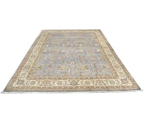 8x10 Zeigler Gray Afghan Hand Knotted Wool Area Rug