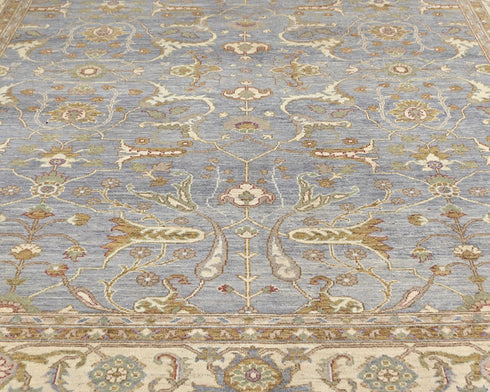 8x10 Zeigler Gray Afghan Hand Knotted Wool Area Rug