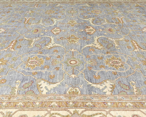 8x10 Zeigler Gray Afghan Hand Knotted Wool Area Rug