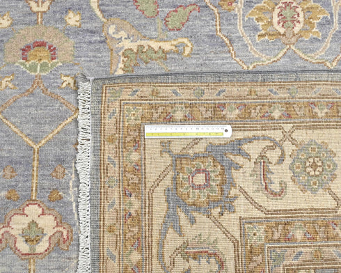 8x10 Zeigler Gray Afghan Hand Knotted Wool Area Rug