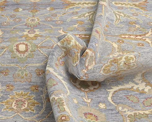 8x10 Zeigler Gray Afghan Hand Knotted Wool Area Rug