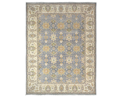 9x12 Zeigler Gray Afghan Hand Knotted Wool Area Rug