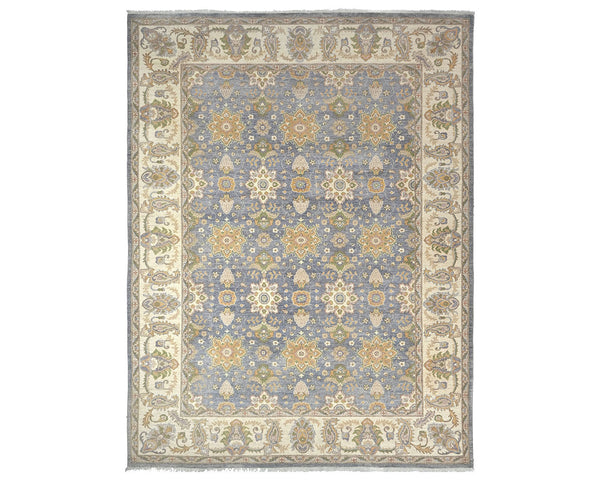 9x12 Zeigler Gray Afghan Hand Knotted Wool Area Rug