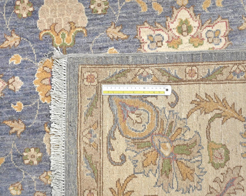 9x12 Zeigler Gray Afghan Hand Knotted Wool Area Rug
