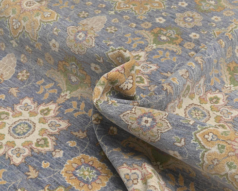 9x12 Zeigler Gray Afghan Hand Knotted Wool Area Rug