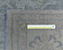 9x12 Chobi Gray Over Dye Afghan Hand Knotted Floral High Low Wool Area Rug