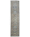 11 Ft Gray Kazak Afghan Hand Knotted Geometric Wool Runner Rug