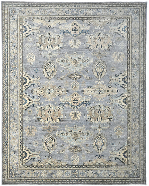 Gray 8x10 Ft Kazak Afghan Hand Knotted Traditional Wool Area Rug
