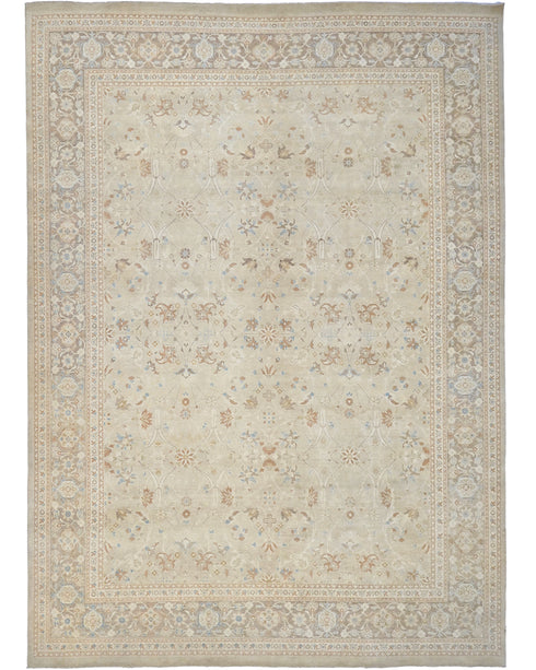 Beige 10x13 Oriental Persian Style Hand Knotted Wool Area Rug