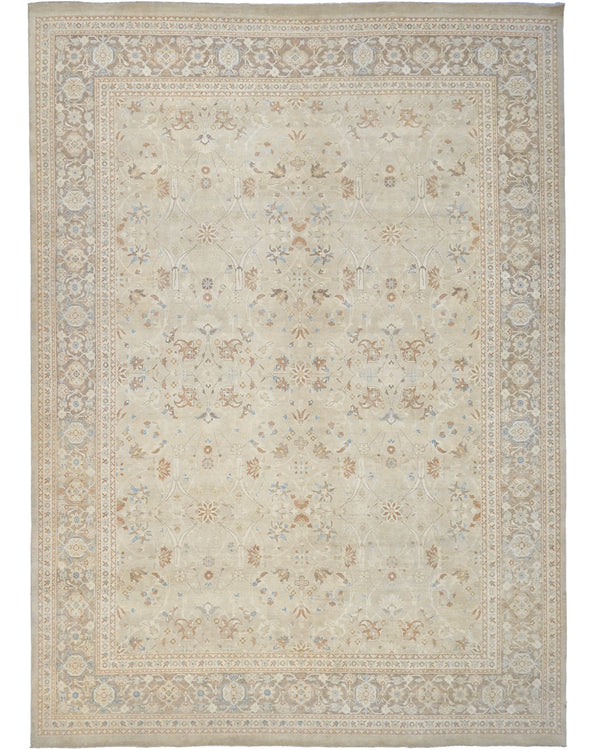 Beige 10x13 Oriental Persian Style Hand Knotted Wool Area Rug