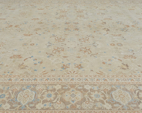 Beige 10x13 Oriental Persian Style Hand Knotted Wool Area Rug