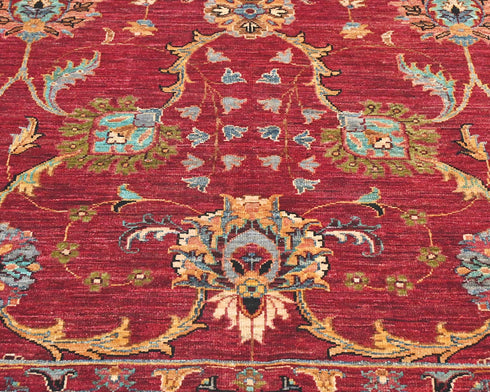 4x6 Red Khurgeen Afghan Hand Knotted Wool Area Rug