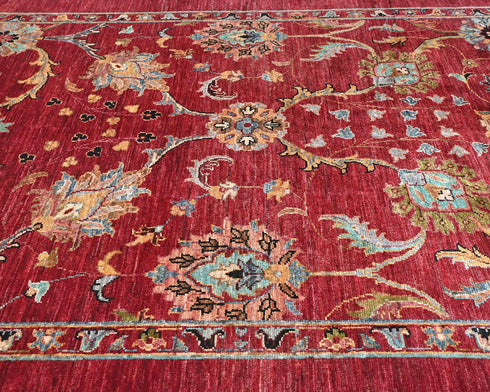 4x6 Red Khurgeen Afghan Hand Knotted Wool Area Rug
