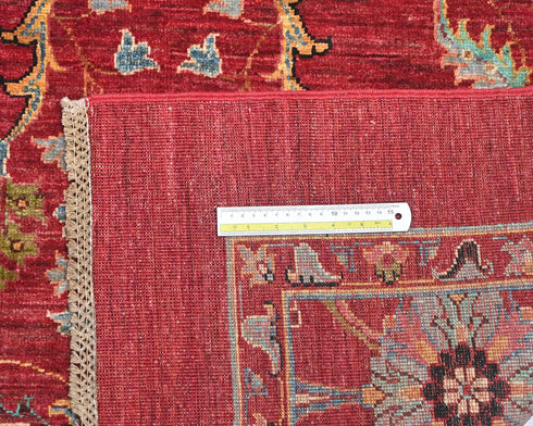 4x6 Red Khurgeen Afghan Hand Knotted Wool Area Rug