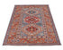 3x5 Gray Rust Kazak Afghan Hand Knotted Geometric Wool Area Rug