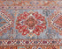 3x5 Gray Rust Kazak Afghan Hand Knotted Geometric Wool Area Rug