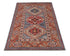 3x5 Gray Rust Kazak Afghan Hand Knotted Geometric Wool Area Rug