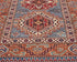 3x5 Gray Rust Kazak Afghan Hand Knotted Geometric Wool Area Rug