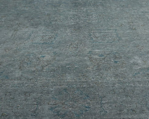 9x12 Chobi Gray Over Dye Afghan Hand Knotted Traditional Wool Area Rug