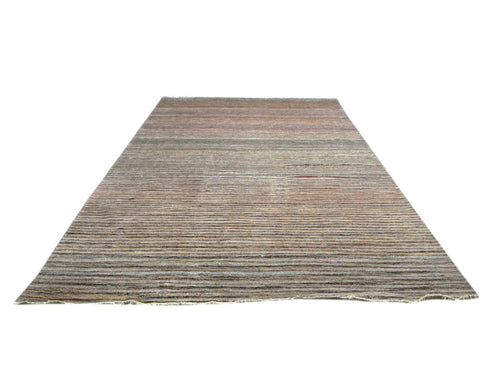 Alfombra afgana de lana anudada a mano multicolor Zeigler de 14 x 21