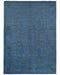 9x12 Blue Chobi Over Dye Afghan Hand Knotted Floral Wool Area Rug
