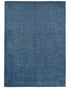9x12 Blue Chobi Over Dye Afghan Hand Knotted Floral Wool Area Rug