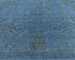 9x12 Blue Chobi Over Dye Afghan Hand Knotted Floral Wool Area Rug