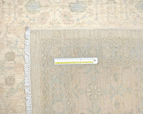 8x10 Chobi Fine Quality Beige Afghan Hand Knotted Wool Area Rug