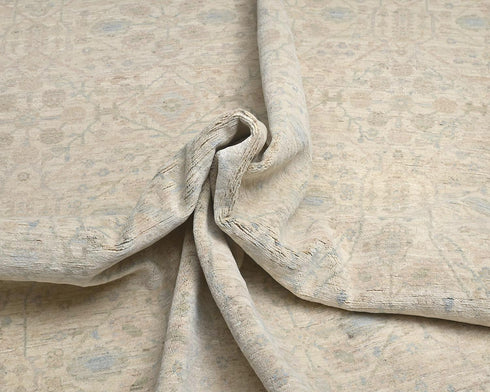 8x10 Chobi Fine Quality Beige Afghan Hand Knotted Wool Area Rug