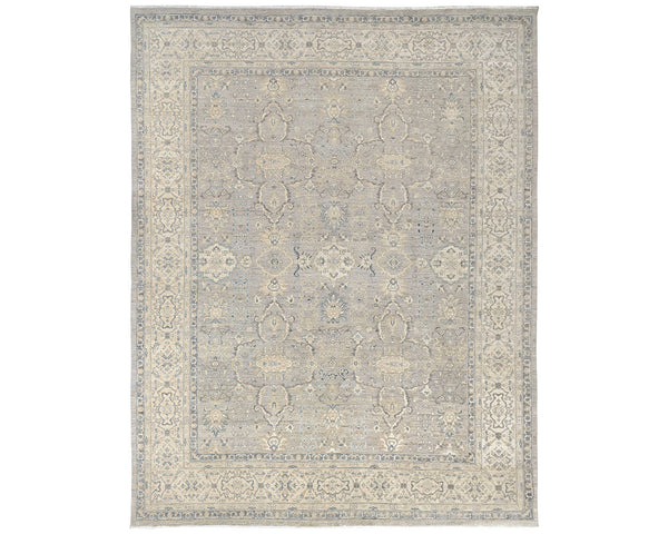 12x15 Zeigler Gray Afghan Hand Knotted Wool Area Rug