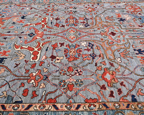 6x9 Gray Aryana Afghan Hand Knotted Veg Dye Wool Area Rug