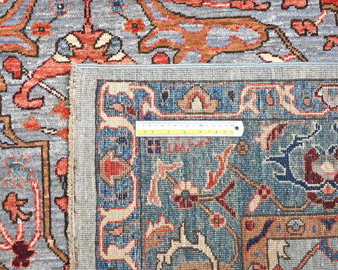 6x9 Gray Aryana Afghan Hand Knotted Veg Dye Wool Area Rug