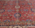 Red 9x12 Kazak Afghan Hand Knotted Geometric Wool Area Rug