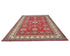 9x12 Red Kazak Afghan Hand Knotted Geometric Wool Area Rug