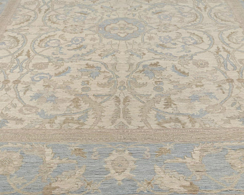 8x10 Chobi Fine Quality Beige Afghan Hand Knotted Wool Area Rug