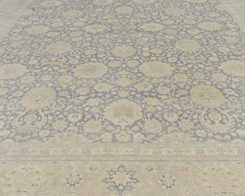 Gray 9x12 Oriental Persian Style Hand Knotted Wool Area Rug