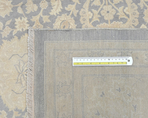 Gray 9x12 Oriental Persian Style Hand Knotted Wool Area Rug