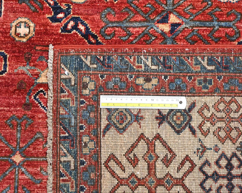 8x10 Red Aryana Afghan Hand Knotted Veg Dye Wool Area Rug