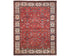 Alfombra afgana Aryana roja de lana teñida con vegetales, anudada a mano, de 9 x 12 pulgadas