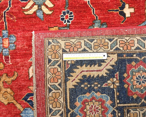 8x10 Red Aryana Afghan Hand Knotted Veg Dye Wool Area Rug