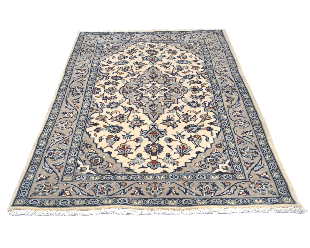 3x5 Oriental Persian Style Beige Hand Knotted Wool Area Rug