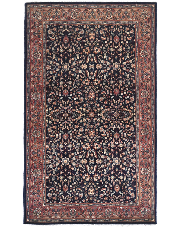 3x5 Oriental Navy Blue Persian Style Hand Knotted Wool Area Rug