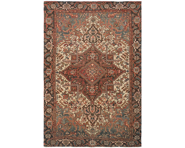 6x9 Vintage Heriz Persian Style Hand Knotted Wool Area Rug