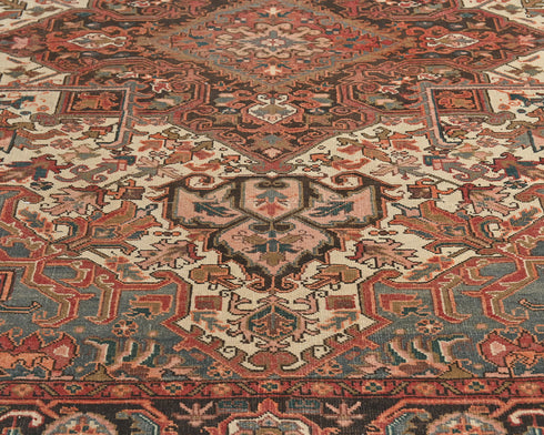 6x9 Vintage Heriz Persian Style Hand Knotted Wool Area Rug